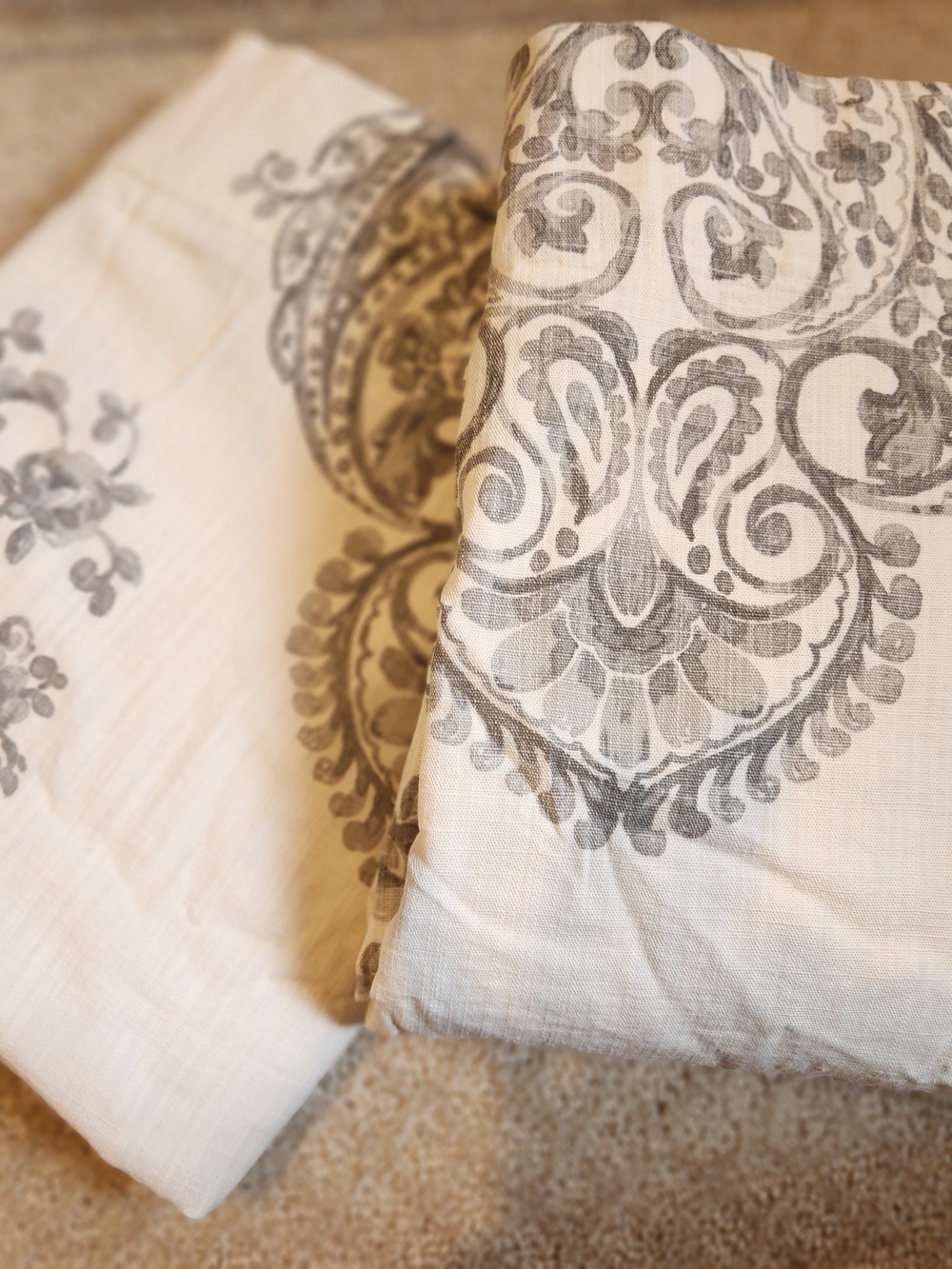Pair Of Nicole Miller Linen Blend Curtain Panels- 52 X 91